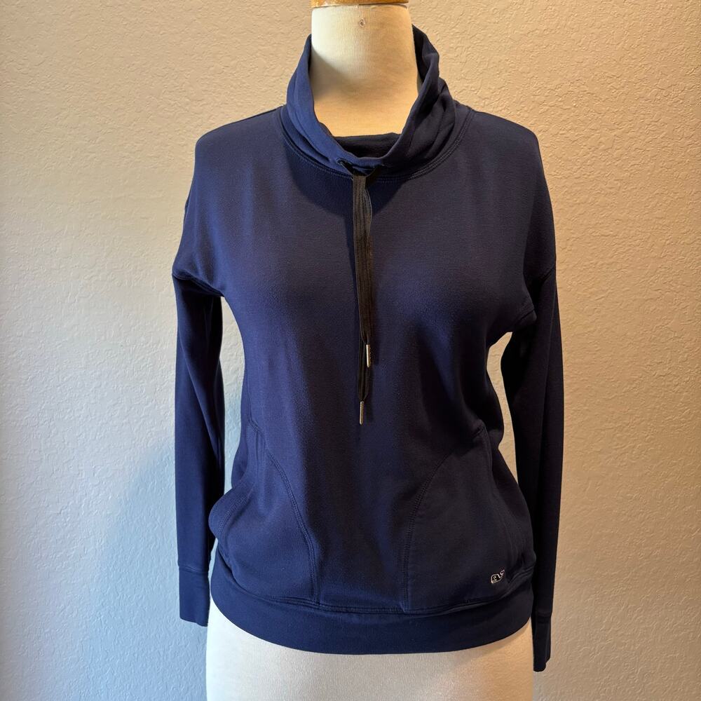 VINEYARD VINES Pullover Sweater Women’s Navy Blue Sz S Cozy Sporty Streetwear